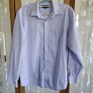 Johnston & Murphy Shirt Mens Large Plaid Blue Pink Dress Button Down